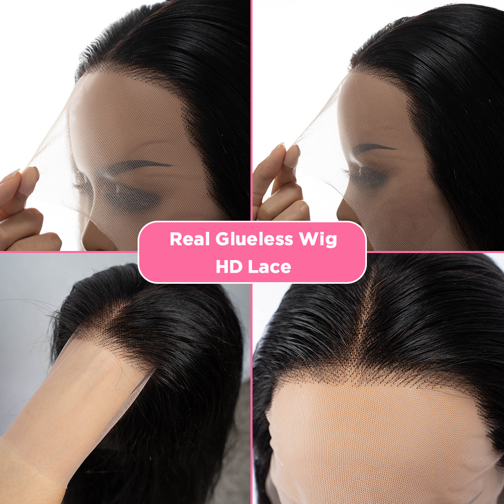 QVR Body Wave 13x4 HD Lace Frontal Wig Undetectable Lace Frontal Human Hair Wigs For Women