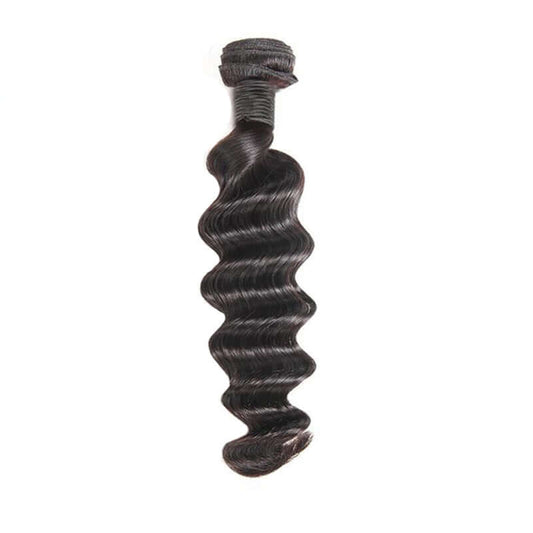QVR Loose Deep Wave Human Hair Weaves 1 Bundle