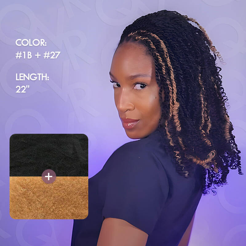 SUPER DEAL|3 PACKS Honey Blonde Afro kinky Bulk SEND 1 FREE HAIR 10''
