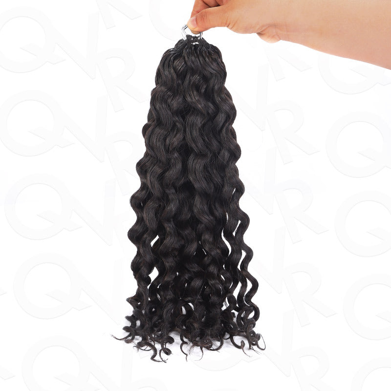 QVR 1 Pack Multi-Textures Natural Black Feather Crochet Human Hair Extension