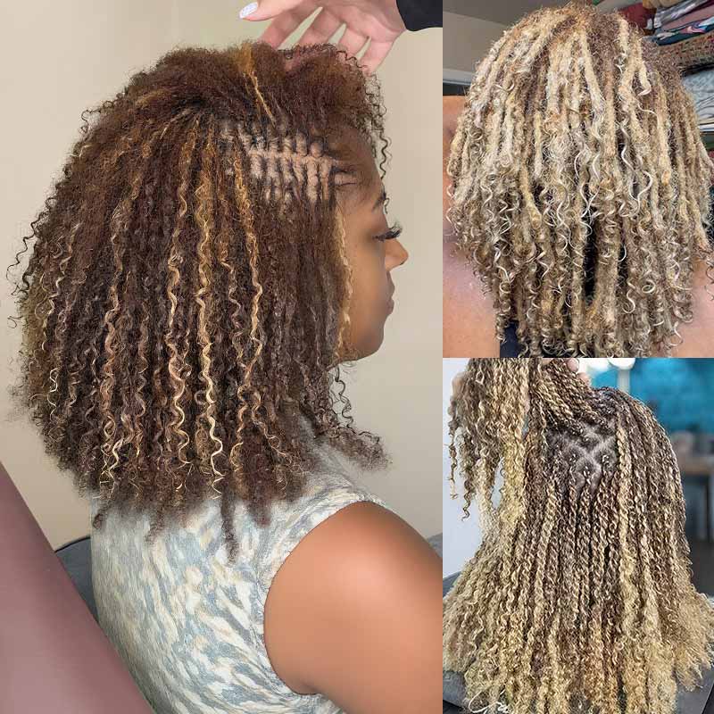 QVR 1 PackThree Colors #32/16/613 Afro Kinky Bulk Human Hair