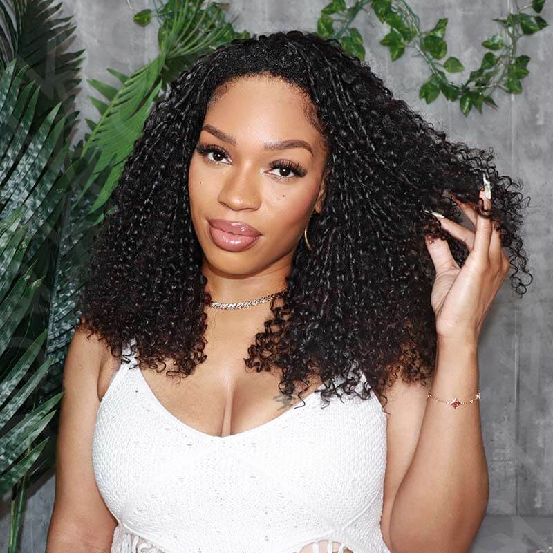 P3G5|Burmese Curly Feather Crochet Human Hair