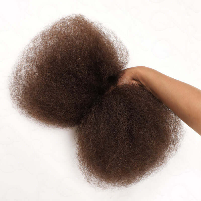 Wholesale|Buy 15 Packs Mix Brown #4/30 Afro kinky Bulk Human Hair Send 10 Free Packs