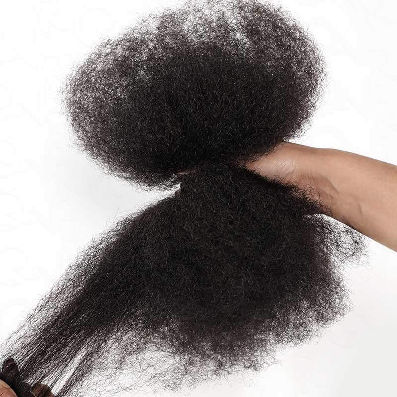 Fixed Price|QVR Natural Black Afro Kinky Bulk Human Hair