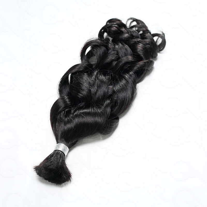 Flash Sale|QVR French Curl Human Bulk Hair Extensions for Boho Knotless Braiding