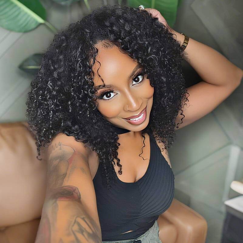 Wholesale|Buy 15 Packs Small Kinky Curly Feather Crochet Weave Human Hair Extensions Send 10 Free Packs