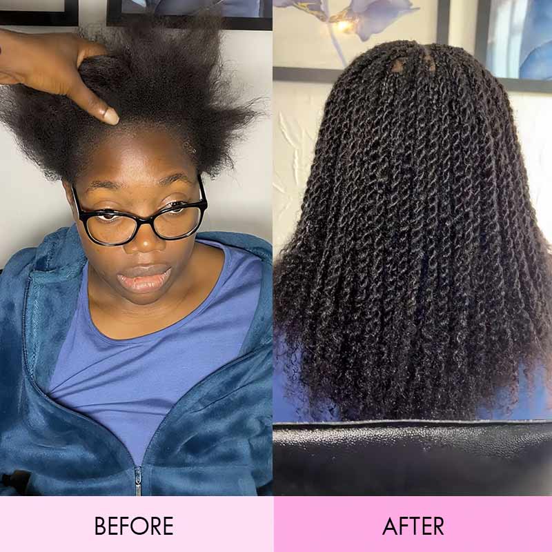 QVR Type 4C Afro Kinky Bulk Braiding Human Hair Extensions For Black Women