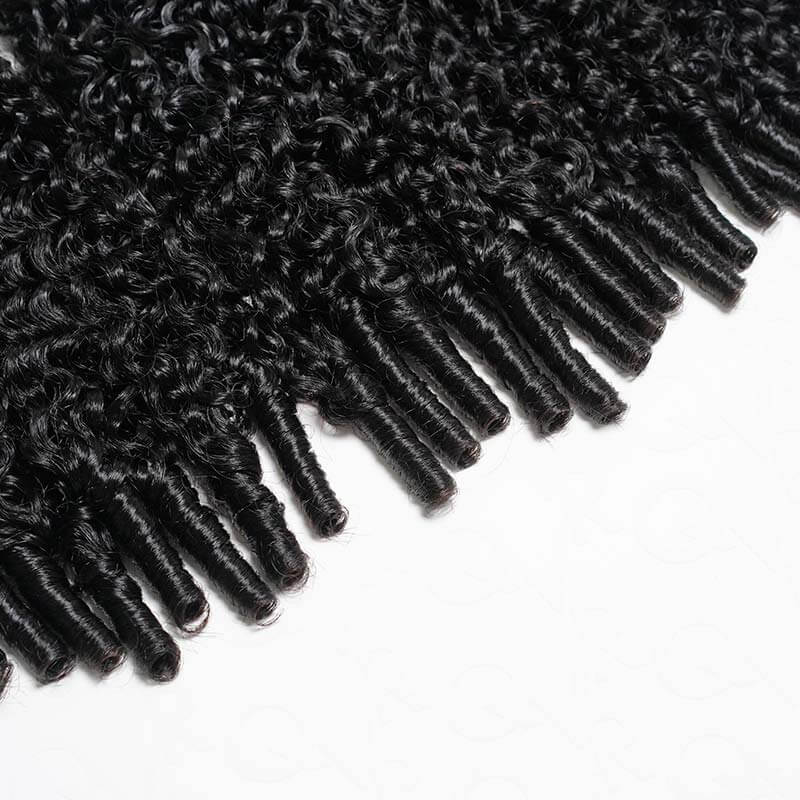 P3G5|QVR All Textures Natural Black Feather Crochet Human Hair 5 Packs 20-24 inches