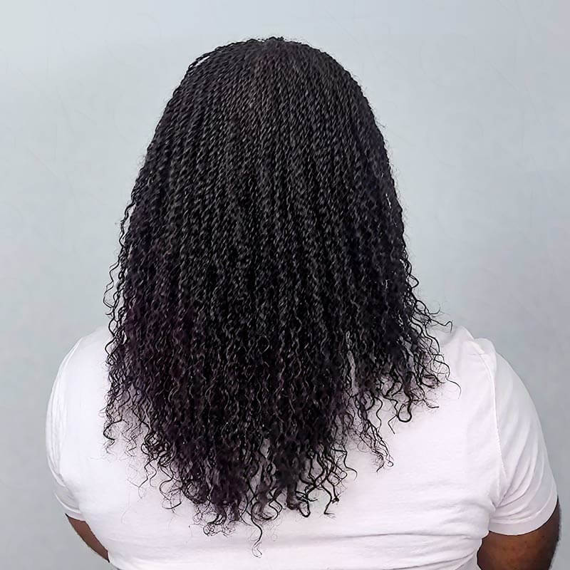New User Only|QVR Natural Black Afro Kinky Bulk 8 Inches