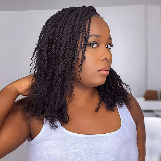 New User Only|QVR Natural Black Afro Kinky Bulk 8 Inches