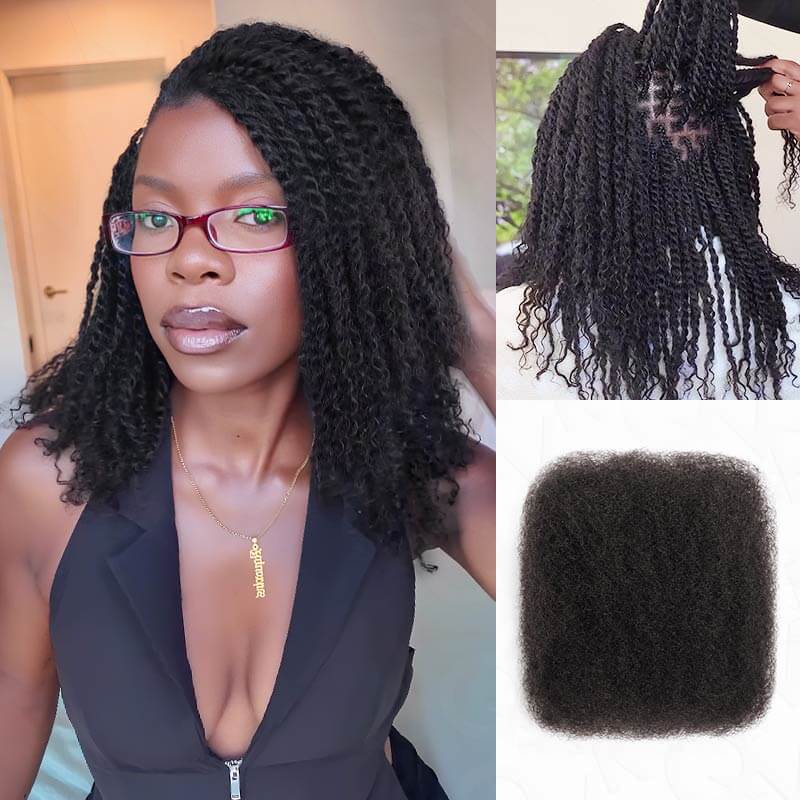 Fixed Price|QVR Natural Black Afro Kinky Bulk Human Hair