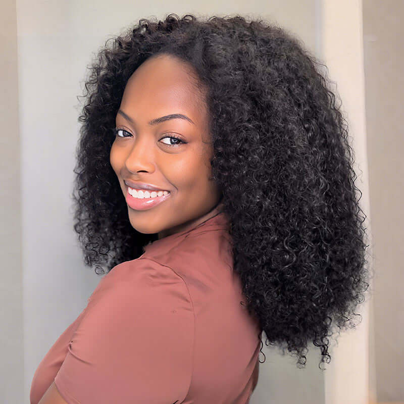 Flash Sale|QVR Glueless Half Wig 3 In 1 Twist Curly Human Hair
