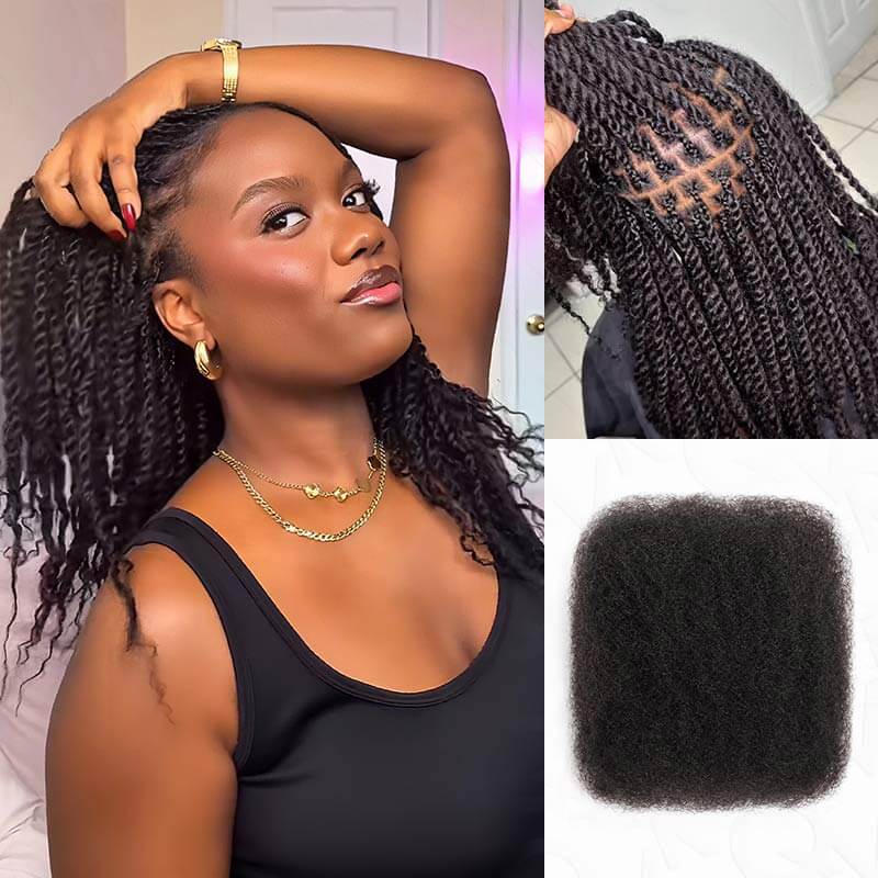 BOGO|Natural Black Afro kinky Bulk Hair Extensions