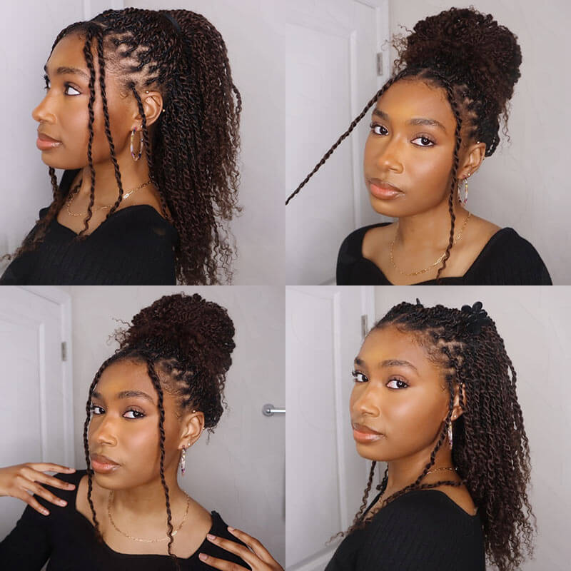 BOGO|Dark Brown #4 Afro kinky Bulk Hair Extensions
