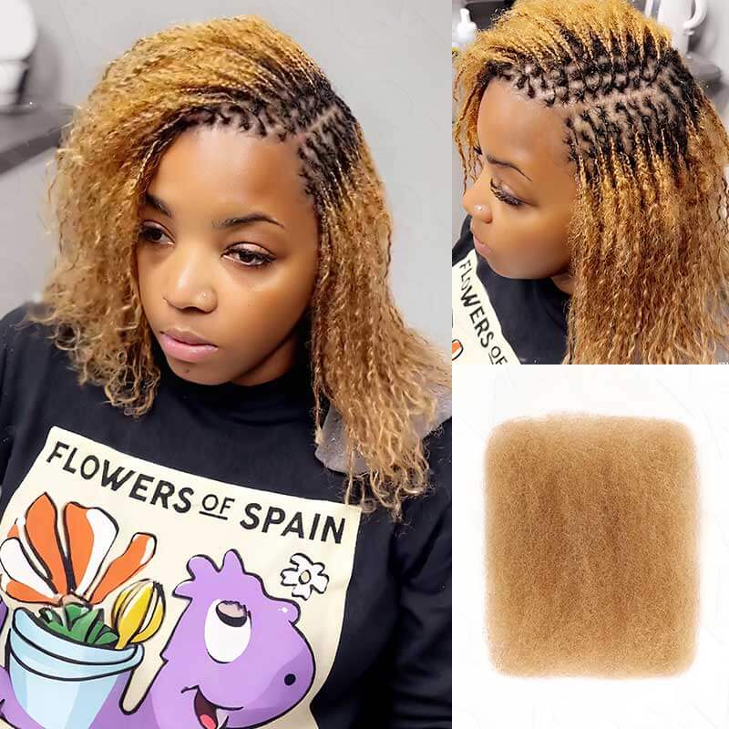 BOGO|Honey Blonde Afro kinky Bulk Hair Extensions