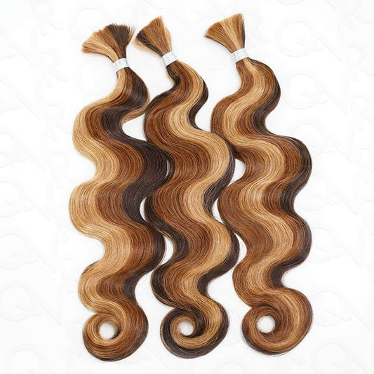 Flash Sale|QVR #P4/30/27 Body Wave Boho Knotless Braids Human Bulk Braiding Hair