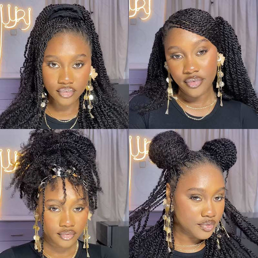 QVR Type 4C Afro Kinky Bulk Braiding Human Hair Extensions For Black Women