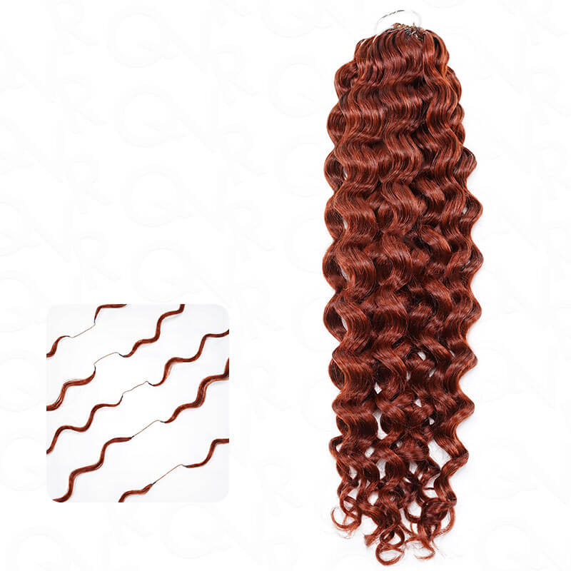 QVR 1 Pack Water Wave Feather Crochet Human Hair Extension