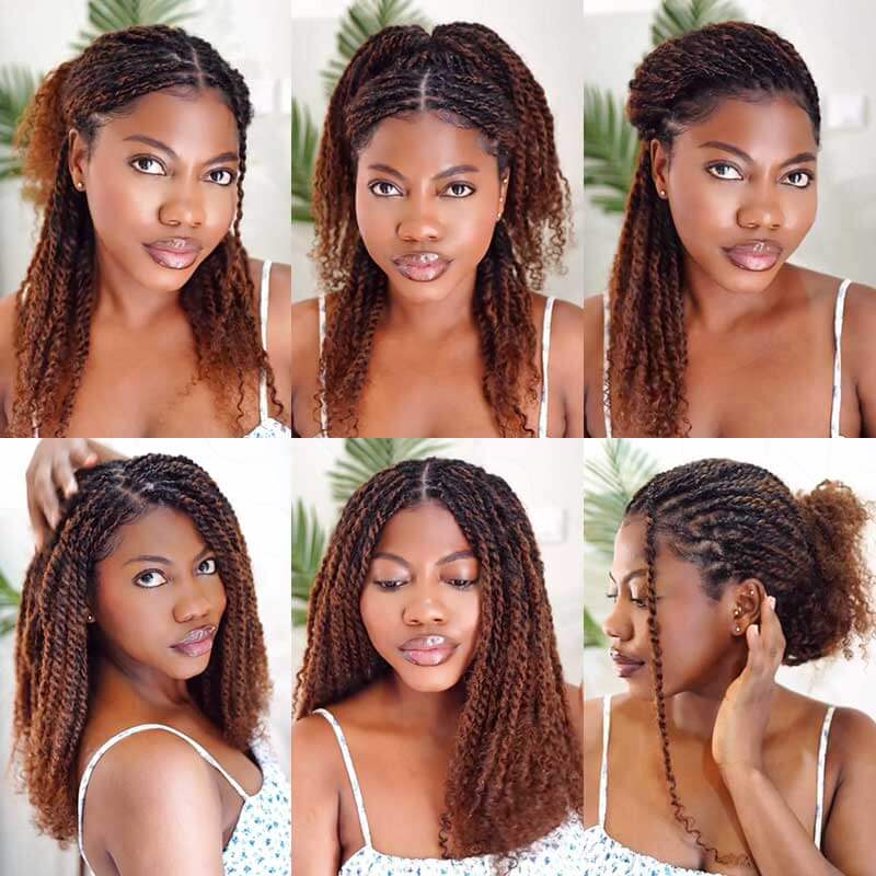 Flash Sale|QVR Mixed Color #4/30 Afro kinky Bulk Human Hair