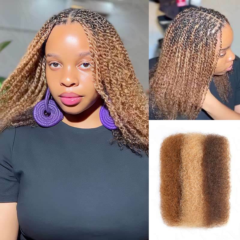 US Only|QVR #P4/30/27 Afro kinky Bulk Human Hair
