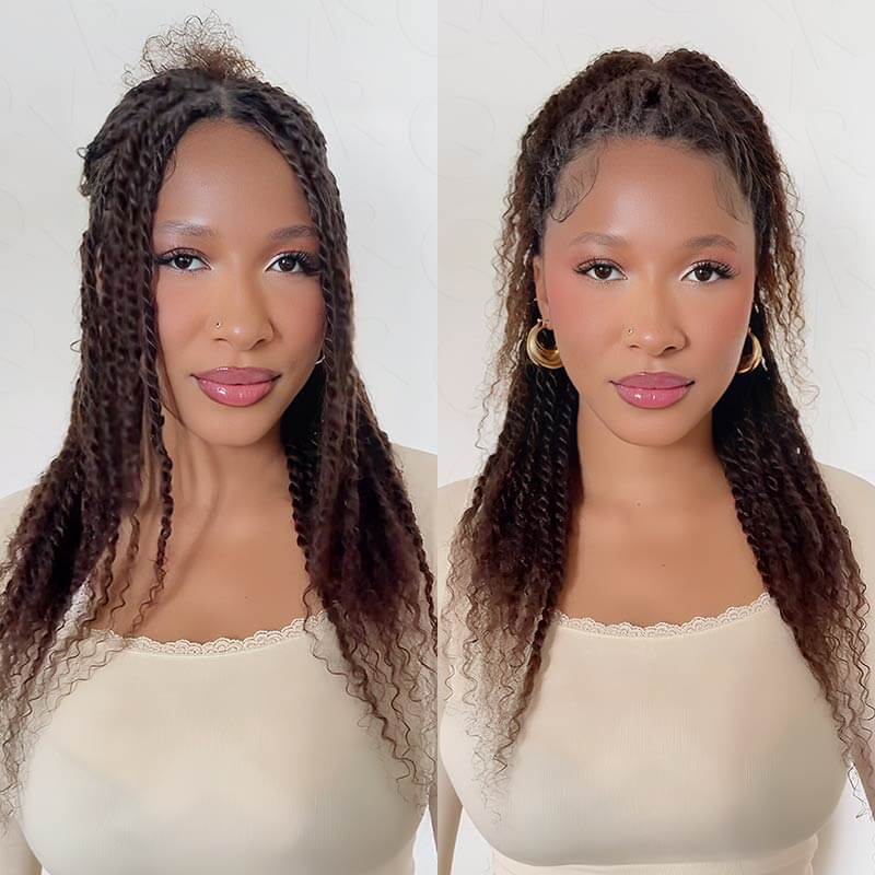 QVR 1 Pack Dark Brown Afro kinky Bulk Human Hair