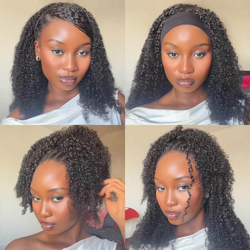 QVR 1 Pack Burmese Kinky Curly Feather Crochet Human Hair Extension