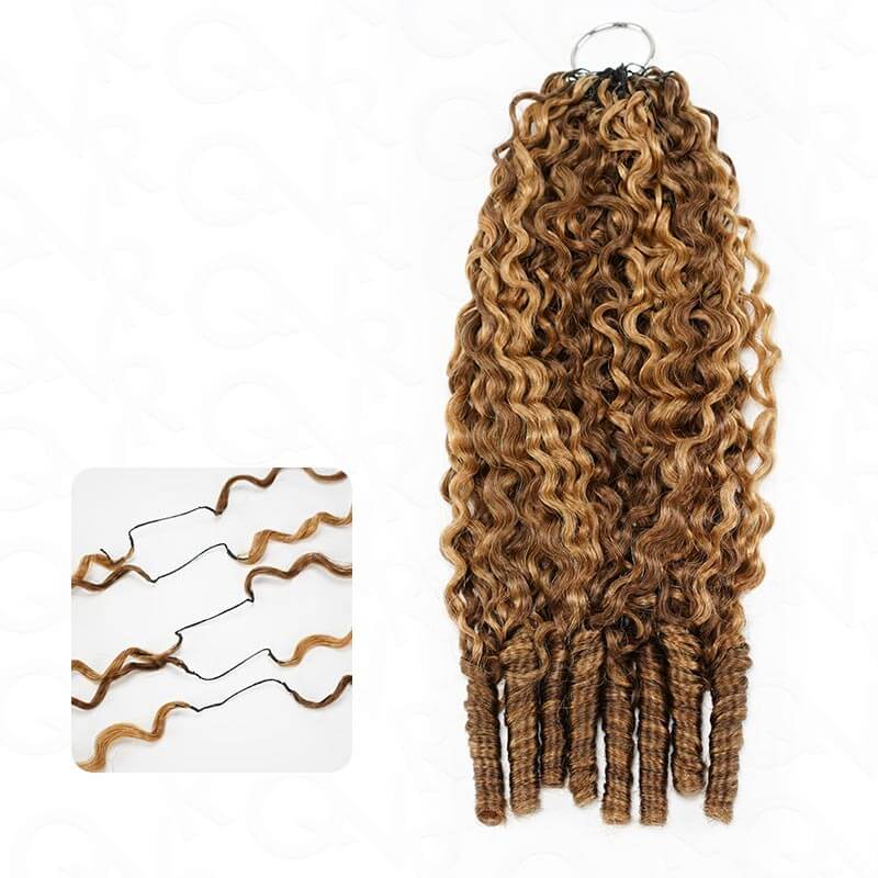 QVR 1 Pack Burmese Curly Feather Crochet Human Hair Extension