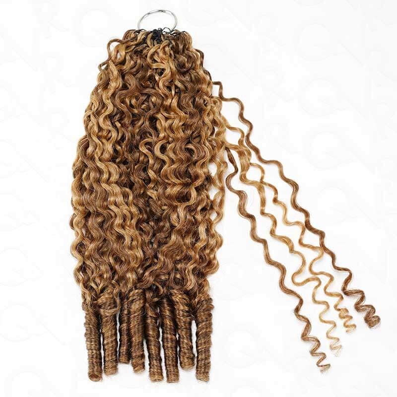 BOGO|Highlight #P4/27 Burmese Curly Human Hair Crochet Weave Hair Extension