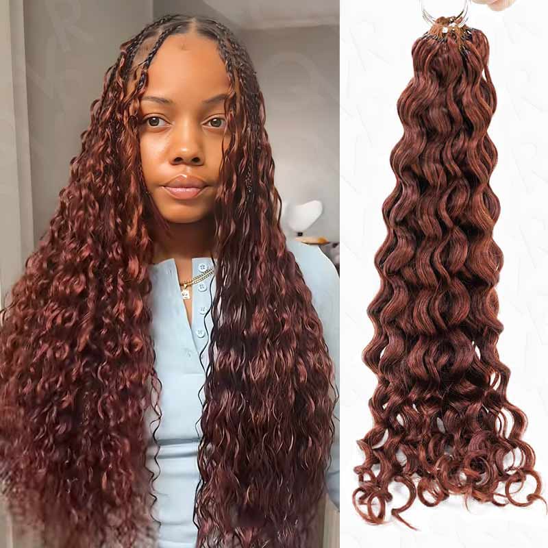 QVR 1 Pack Water Wave Feather Crochet Human Hair Extension