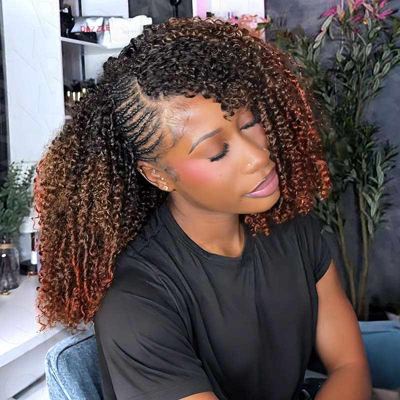 MATCH SALE|QVR Ombre #T1B/30/350 Small Kinky Curly Crochet Hair
