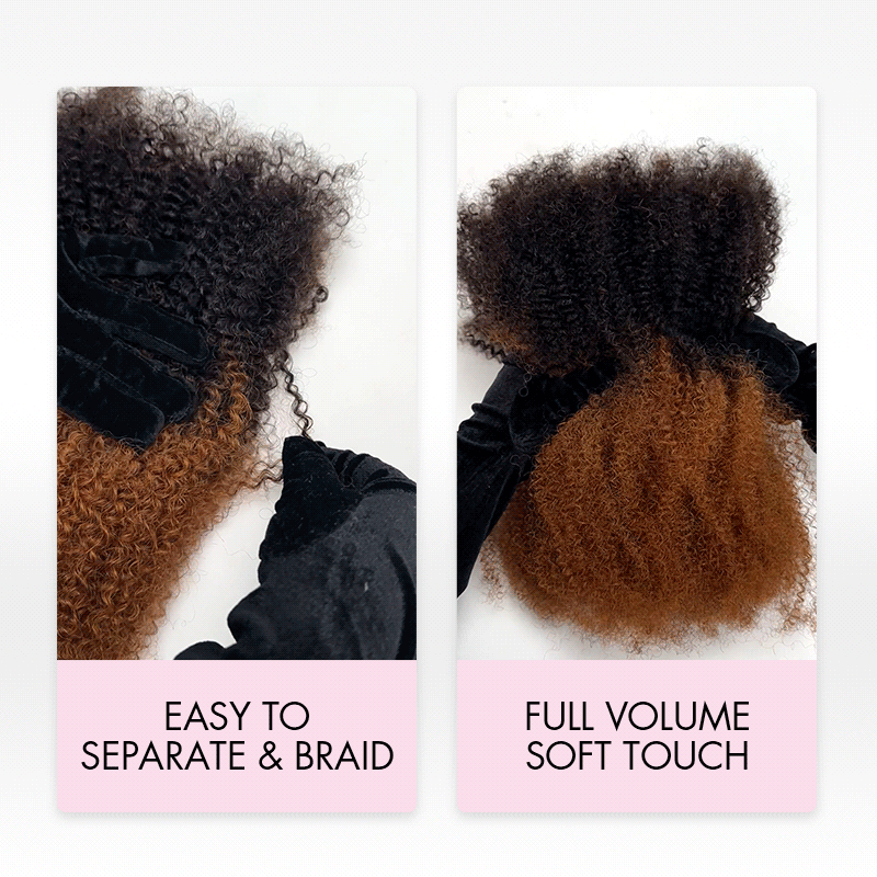 P3G5|Ombre Brown #T1B/30 Afro kinky Bulk Human Hair
