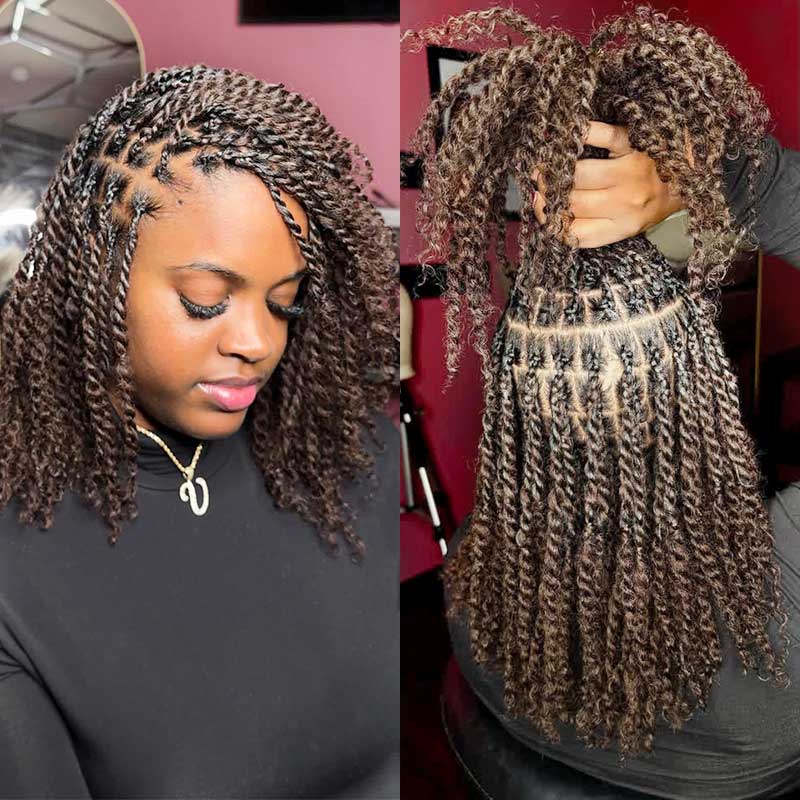 BOGO|Dark Brown #4 Afro kinky Bulk Hair Extensions