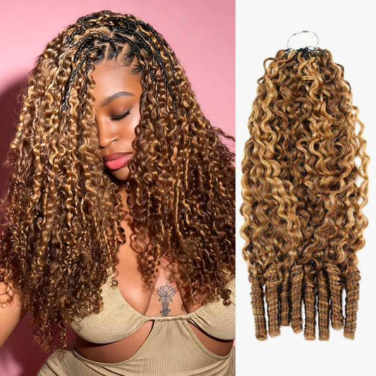 $100off Member Sale|Highlight #P4/27 Burmese Curly Crochet Weave Hair Extensions