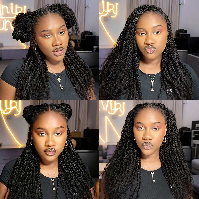 QVR Type 4C Afro Kinky Bulk Braiding Human Hair Extensions For Black Women