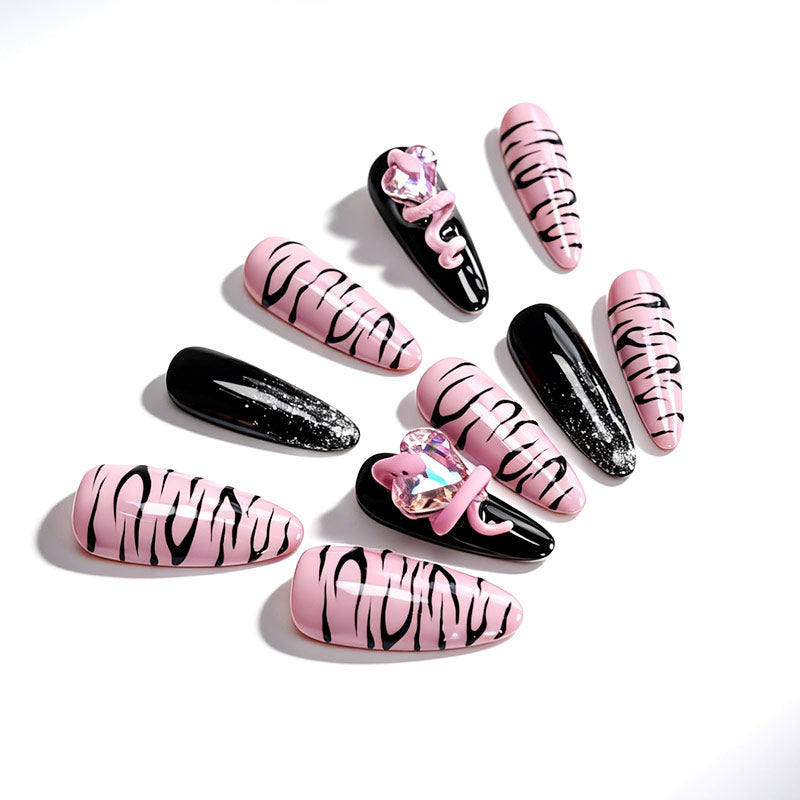 US Only|QVR Pink Ink Sweetheart Press-On Nails