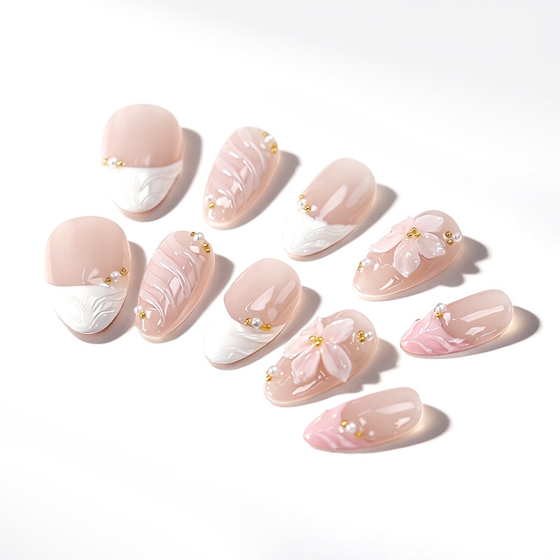 US Only|QVR Spring Sakura Fall Press-On Nails
