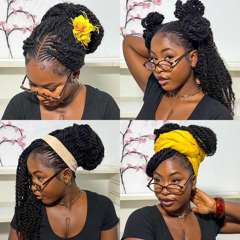 Fixed Price|QVR Natural Black Afro Kinky Bulk Human Hair
