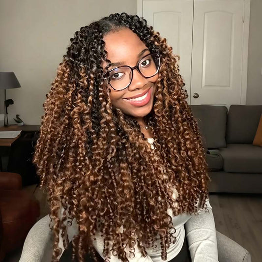 MATCH SALE|QVR #T1B/30 Burmese Curly Crochet Hair