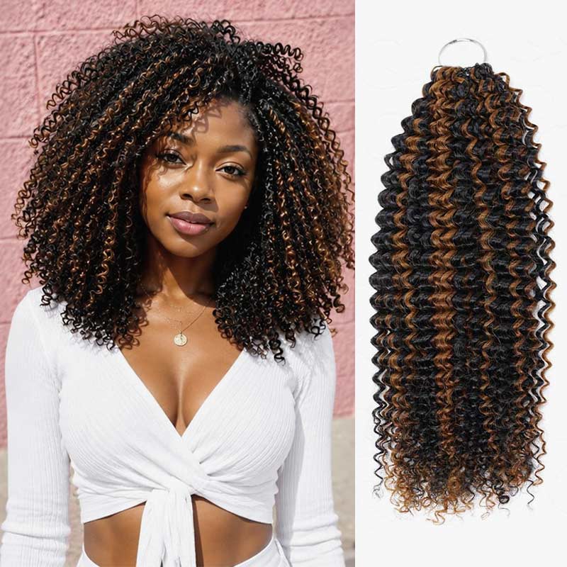 MATCH SALE|QVR #P1B/30 Small Kinky Curly Crochet Hair