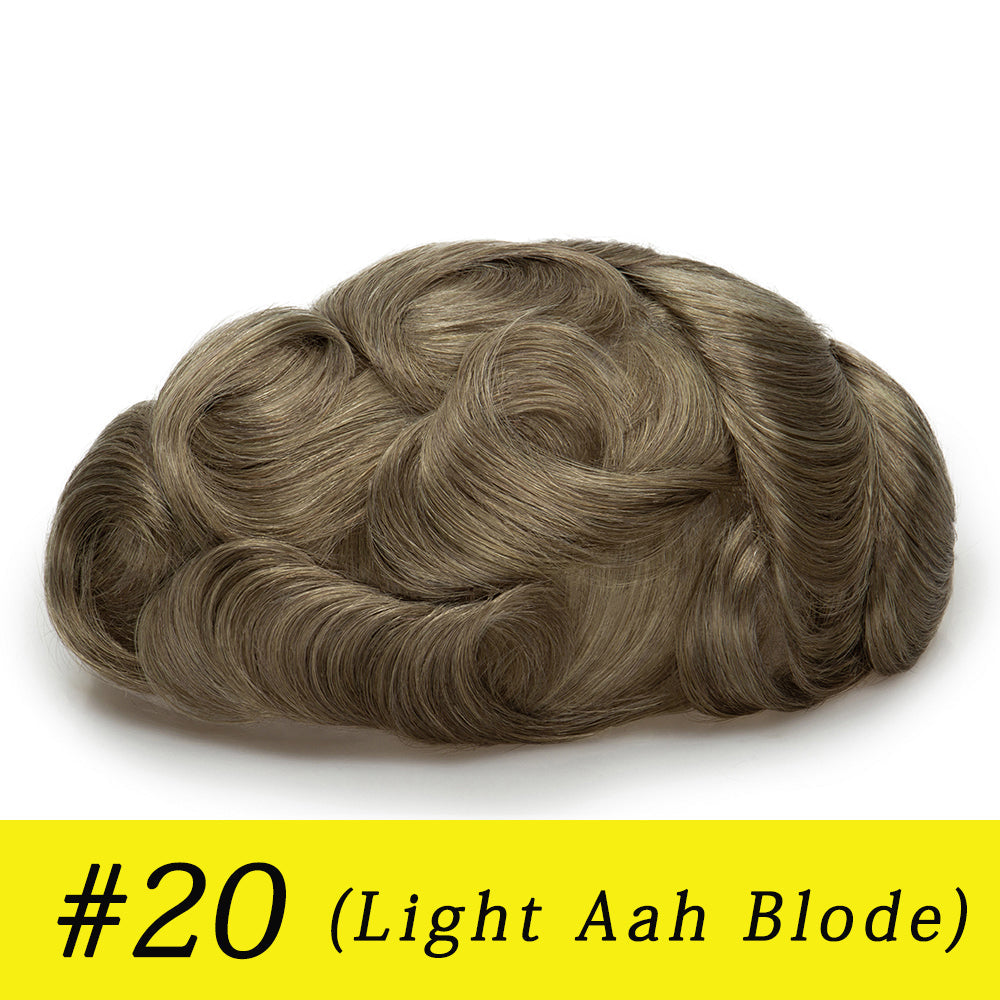 Upgrade Mirage |0.04-0.06mm Full Super Thin Skin Single Knots Base | Toupee for Men | Celebrities Choice