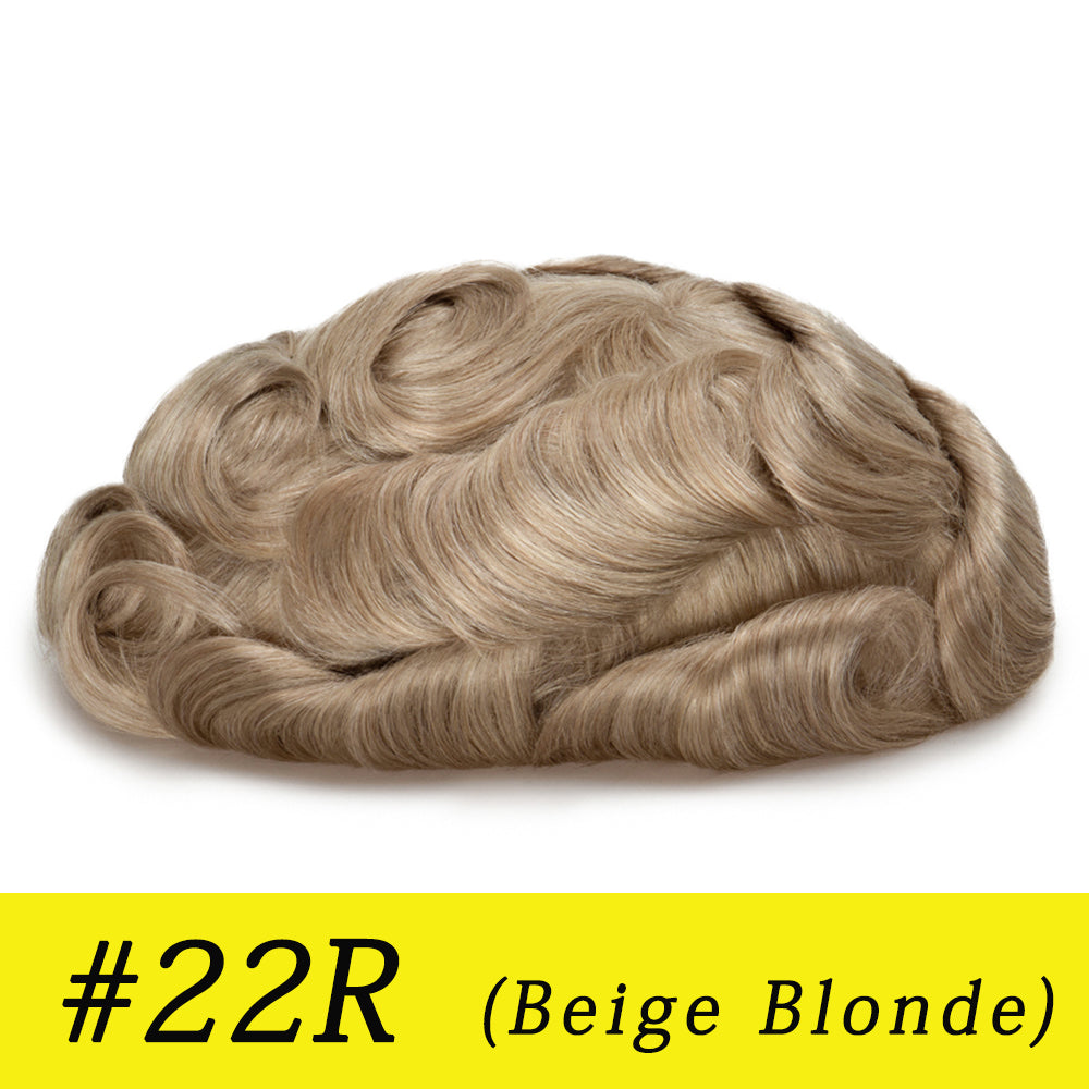 Upgrade Mirage |0.04-0.06mm Full Super Thin Skin Single Knots Base | Toupee for Men | Celebrities Choice
