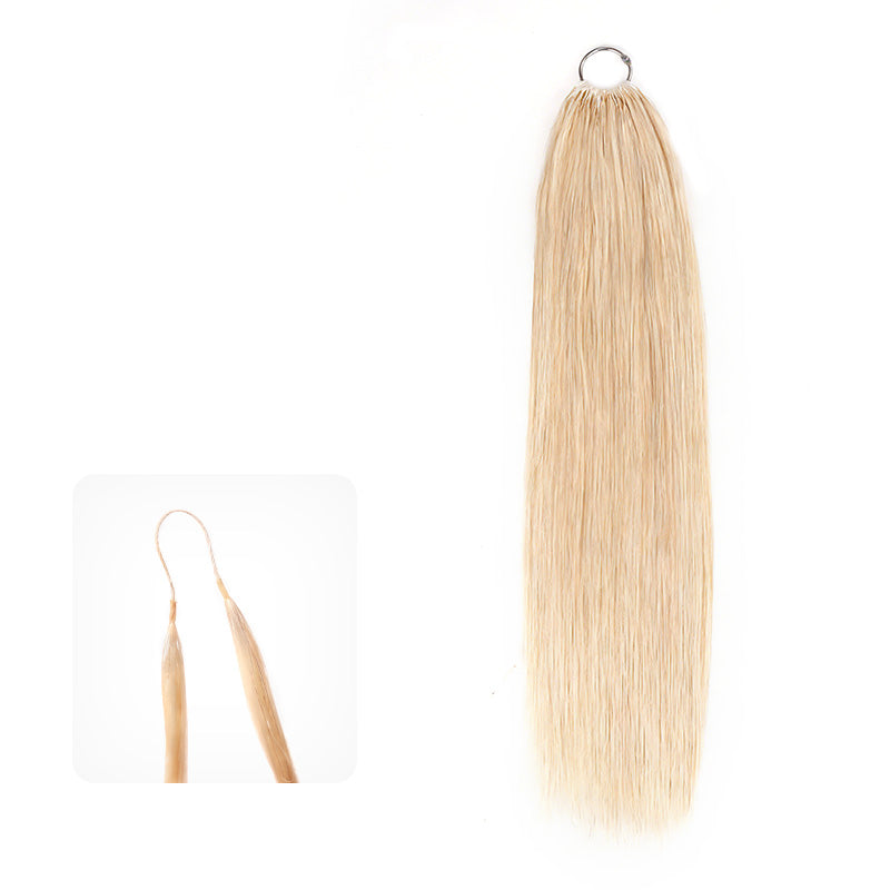 QVR Silk Straight Feather Crochet Human Hair Highlight #P4/27 Machine Made Crochet Weave Hair Extensions