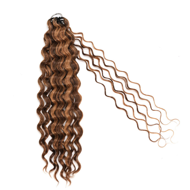 QVR Highlight #P4/27 Feather Crochet Human Hair Miracle Knots Hairstyle Curly Hair Extensions