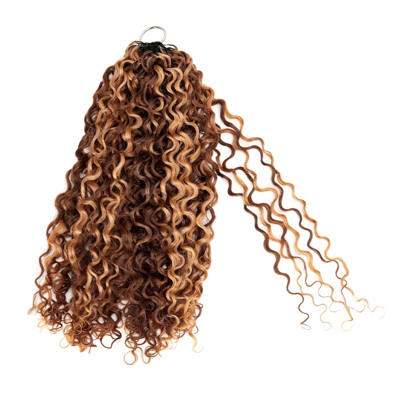 QVR Highlight #P4/27 Feather Crochet Human Hair Miracle Knots Hairstyle Curly Hair Extensions