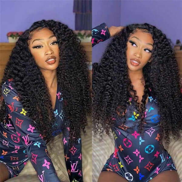 QVR Glueless 5x5 HD Lace Closure Curly Human Hair HD Wig Undetectable Lace