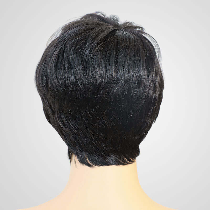 QVR Hot Natural Human Hair Pixie Cut Wig for Black Women