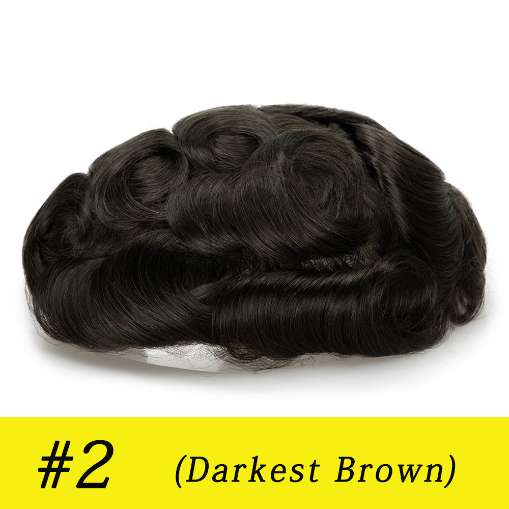 Upgrade Mirage |0.04-0.06mm Full Super Thin Skin Single Knots Base | Toupee for Men | Celebrities Choice
