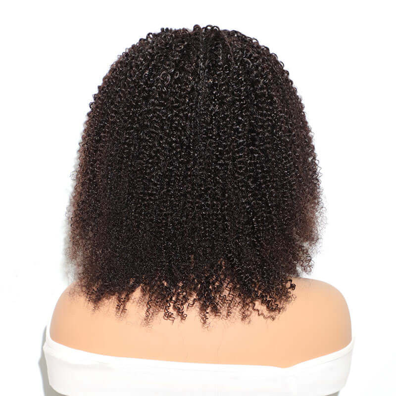 QVR U Part Wig Kinky Curly Human Hair Wigs Glueless Natural Looking Hairline