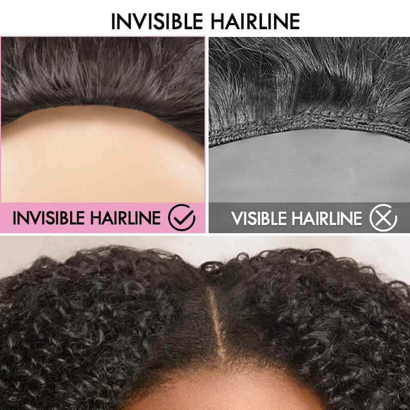 Flash Sale|QVR Glueless Twist Curly Half Wig Invisible Hairline Ombre #T1B/30 Wear Go Human Hair Wigs