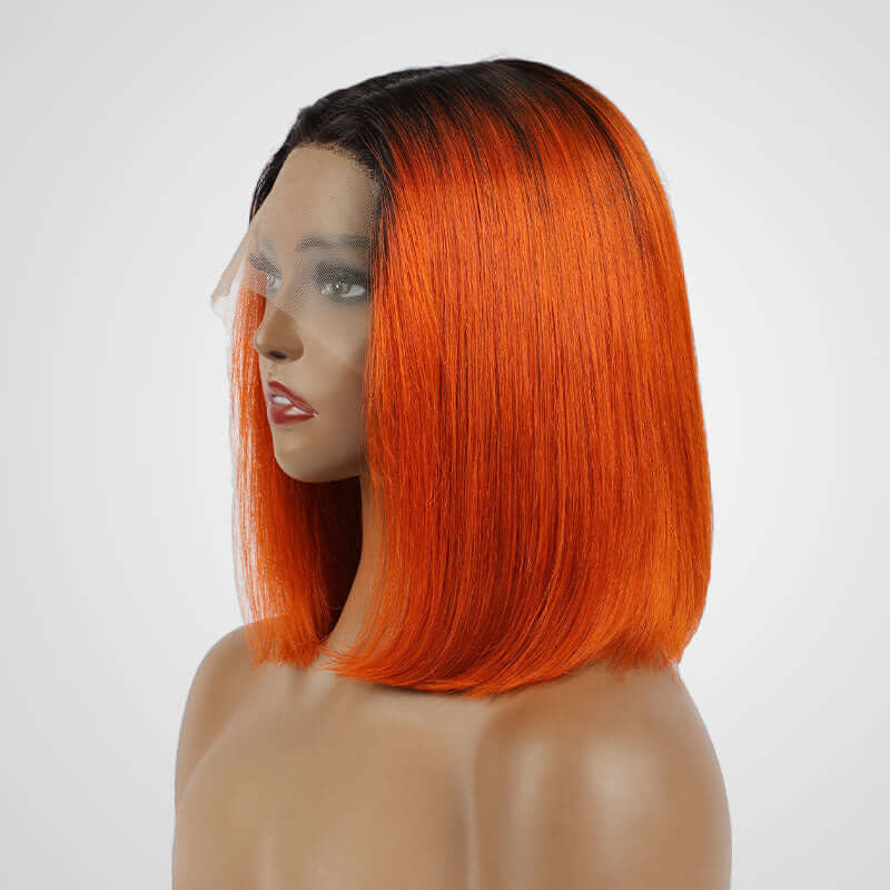 Flash Sale|Ombre 2/Orange Straight T Lace Bob Wig